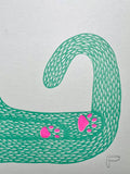 Wet Ass Penelope – Riso Cat Art Print - Sprouts of Bristol