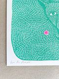 Wet Ass Penelope – Riso Cat Art Print - Sprouts of Bristol