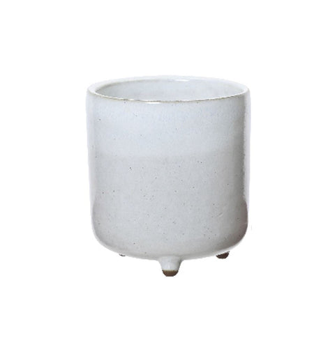 White Footed Ceramic Pot - Sprouts of Bristol