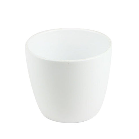 White Matt Ceramic Boule Pot - Sprouts of Bristol