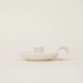 White Speckle, 1/2" Candle Holder with Handle - Sprouts of Bristol