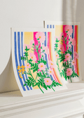 Wild Flower Stripe Risograph Print - Sprouts of Bristol