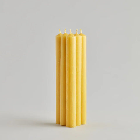 Yellow Ochre 7/8" x 10" Church Dinner Candles - Sprouts of Bristol