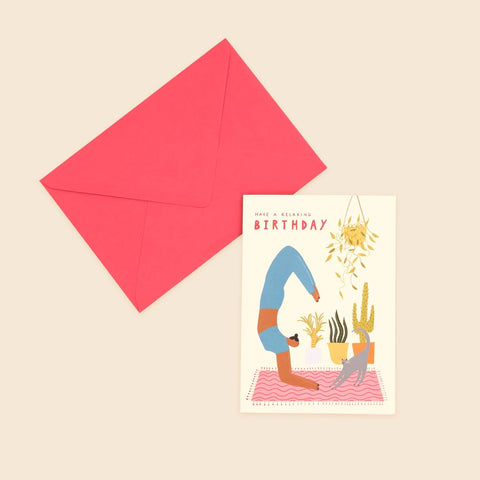 Yoga Birthday Card | Relaxing Birthday | Mindfulness A6 Greetings Card - Sprouts of Bristol