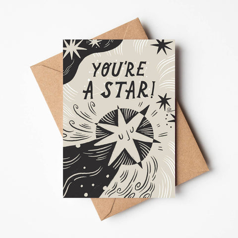 'You're a Star!' Congratulations Greetings Card - Sprouts of Bristol