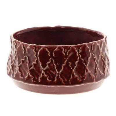 Zaria Bowl Planter – Deep Red Ceramic - Sprouts of Bristol