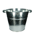 Zinc Silver Bucket Pot with Handles - Sprouts of Bristol