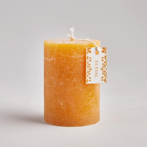 Amber, Folk 3" x 4" Scented Pillar Candle - Sprouts of Bristol