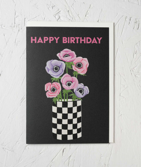 Birthday Anemone Greetings Card - Sprouts of Bristol