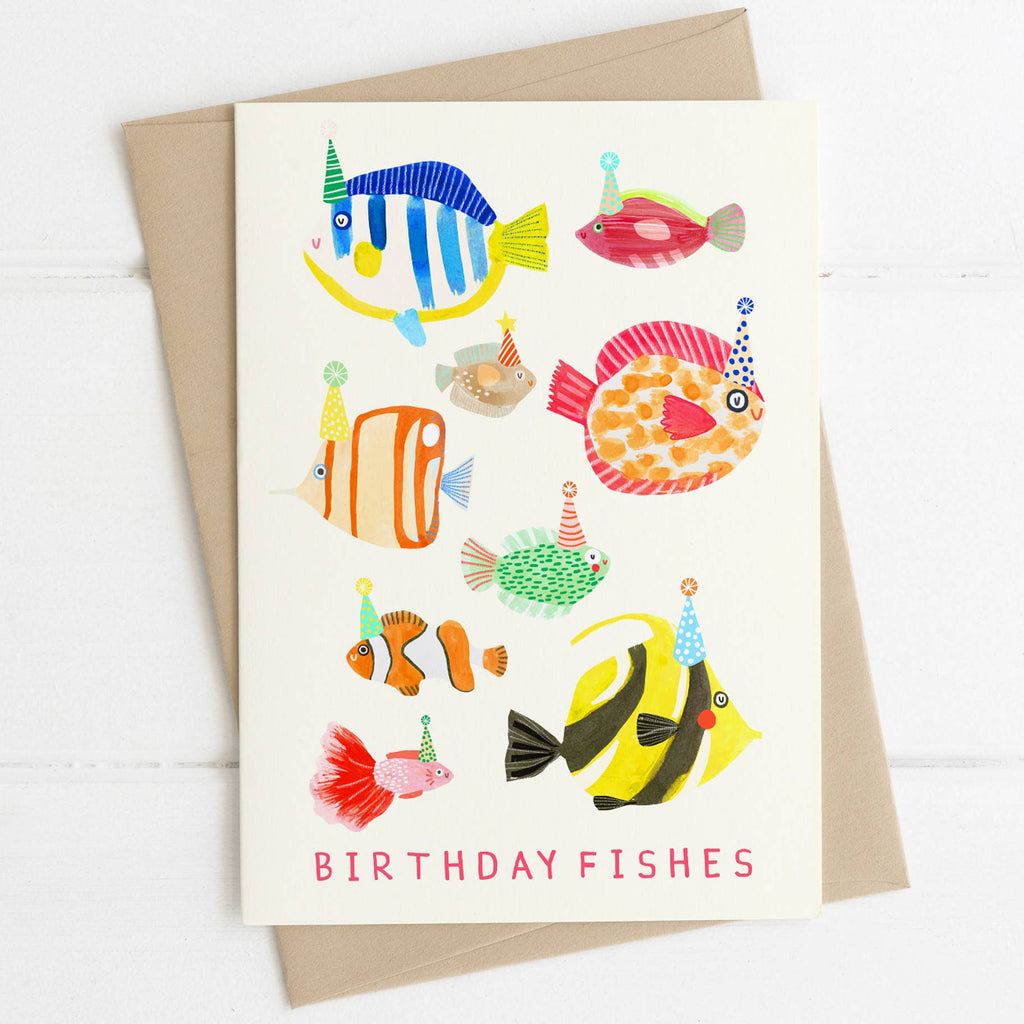 Birthday Fishes Greetings Card - Sprouts of Bristol