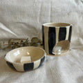 Black and White Stripe Ceramic Wax Melt Burner - Sprouts of Bristol