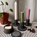 Black Terrazzo Jesmonite Candle Sticker Holder - Sprouts of Bristol