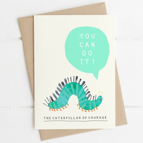 Caterpillar of Courage Greetings Card - Sprouts of Bristol