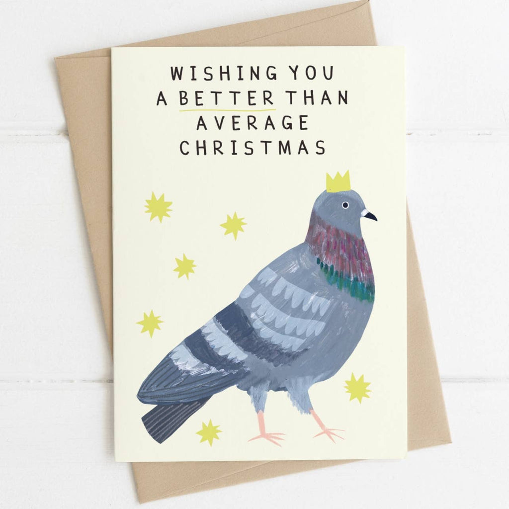 Christmas Pigeon Card - Sprouts of Bristol