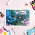 Clawed Meow Waterlily Cat Art Print - Sprouts of Bristol