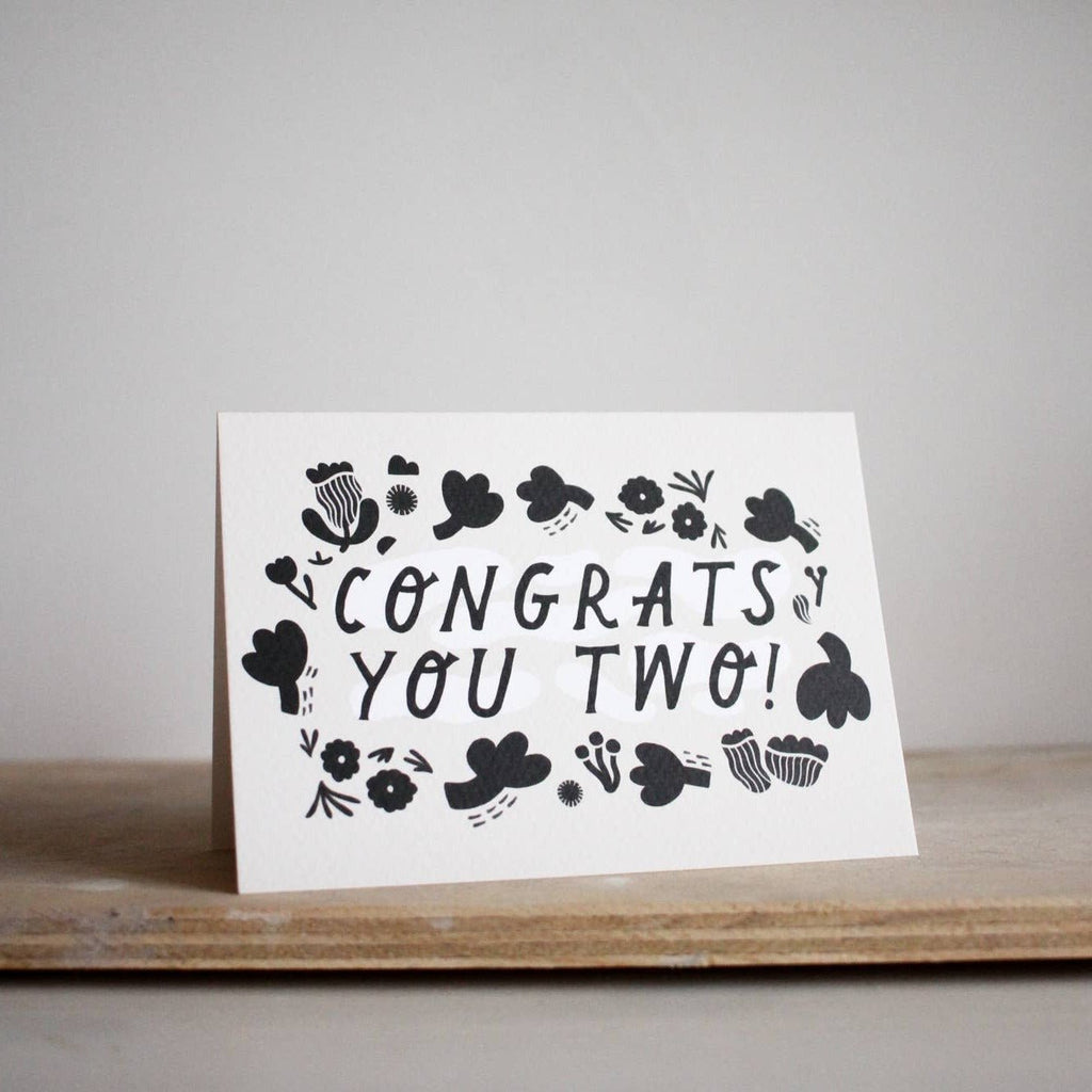 'Congrats You Two!' Celebration Greetings Card - Sprouts of Bristol