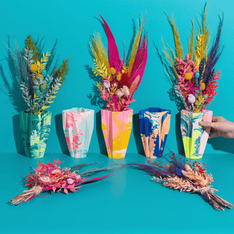 Coral & Lilac Deco Vase - Sprouts of Bristol