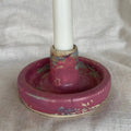 Dark Pink Ceramic Candlestick Holder - Sprouts of Bristol