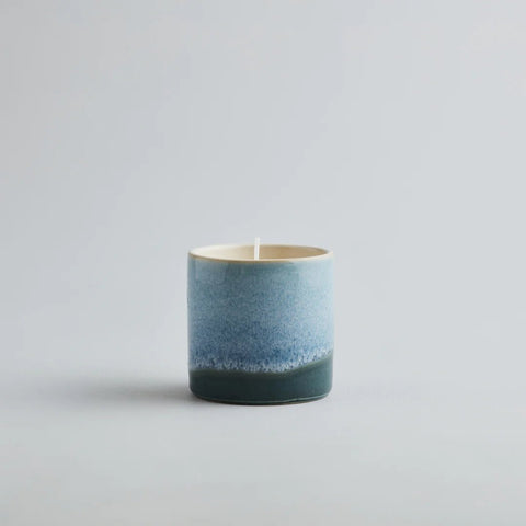 Fig Tree Candle in Blue Sea & Shore Ceramic Pot - Sprouts of Bristol