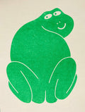 Frog Riso Greetings Card - Sprouts of Bristol