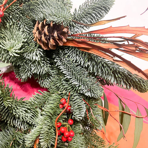 Handmade Fresh Foliage Christmas Wreath - No.10 - Sprouts of Bristol