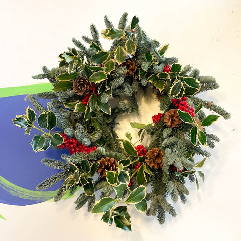 Handmade Fresh Foliage Christmas Wreath - No.3 - Sprouts of Bristol