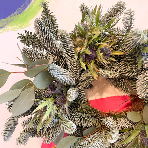 Handmade Fresh Foliage Christmas Wreath - No.4 - Sprouts of Bristol