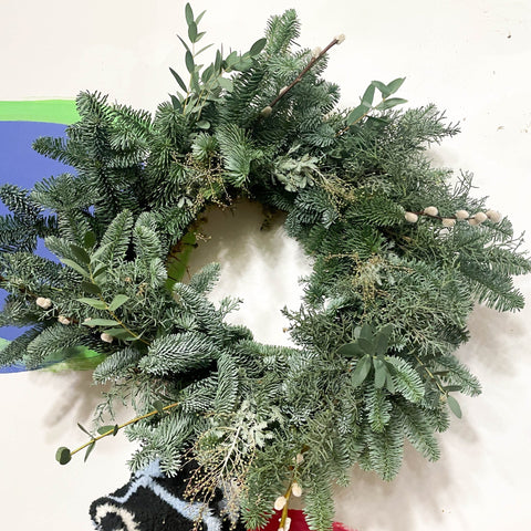 Handmade Fresh Foliage Christmas Wreath - No.6 - Sprouts of Bristol