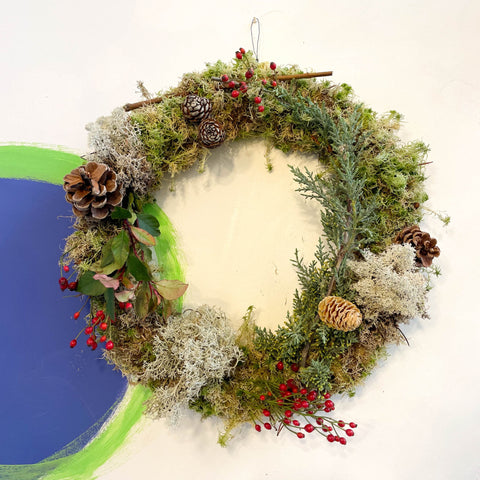 Handmade Fresh Foliage Christmas Wreath - No.7 - Sprouts of Bristol