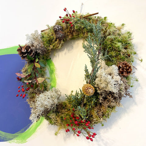 Handmade Fresh Foliage Christmas Wreath - No.7 - Sprouts of Bristol