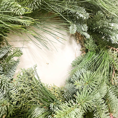 Handmade Fresh Foliage Christmas Wreath - No.8 - Sprouts of Bristol