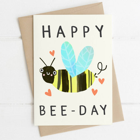 Happy Bee Day Greetings Card - Sprouts of Bristol