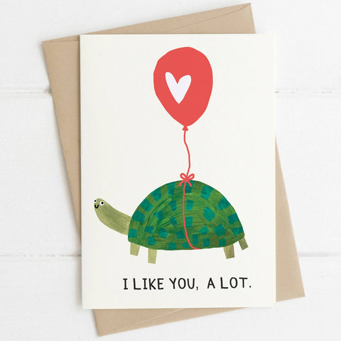 I Like You Tortoise Greetings Card - Sprouts of Bristol
