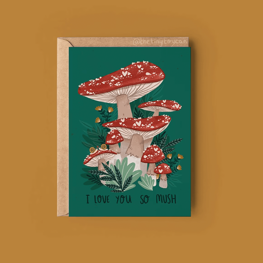 'I love you so mush' Greetings Card - Sprouts of Bristol