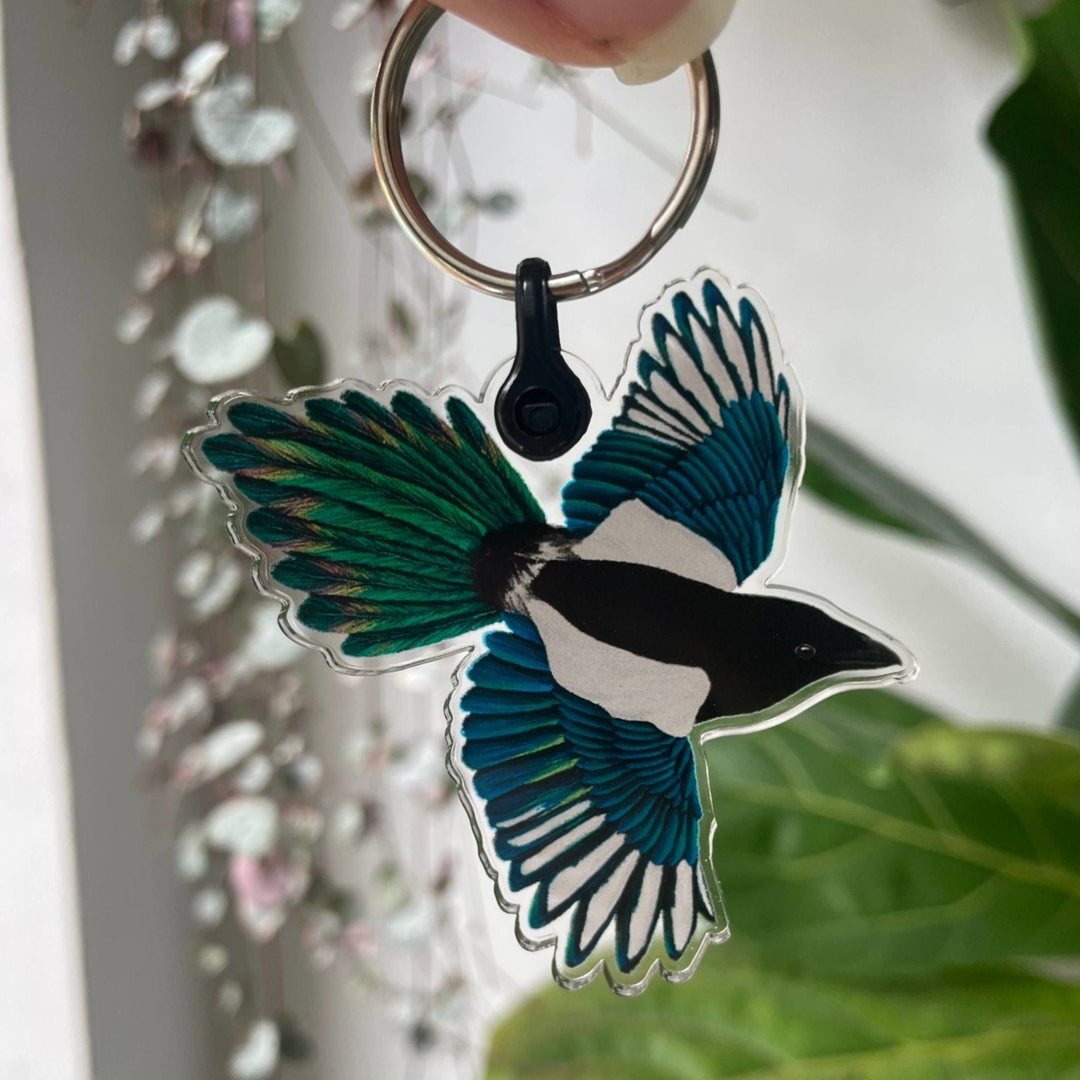 Magpie Keyring – Sprouts of Bristol