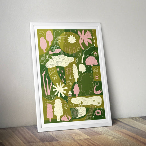 Interconnection Illustrated Print, Mindful Nature Print - Sprouts of Bristol