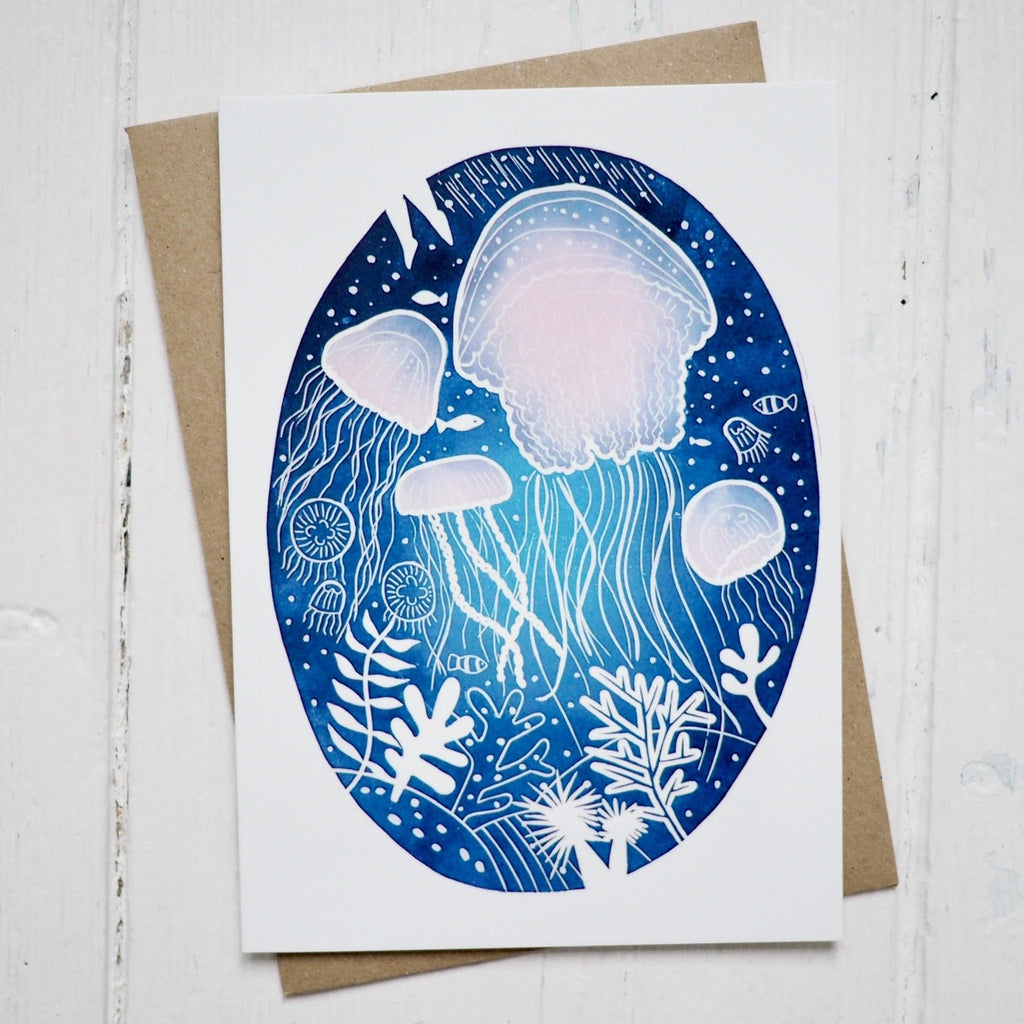 Jellyfish Party Greetings Card - Sprouts of Bristol
