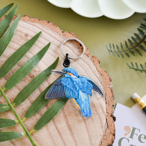 Kingfisher Keyring - Made From Recycled Plastic - Sprouts of Bristol