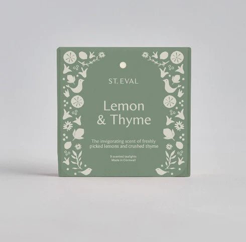 Lemon & Thyme Scented Summer Folk Tealights - Sprouts of Bristol