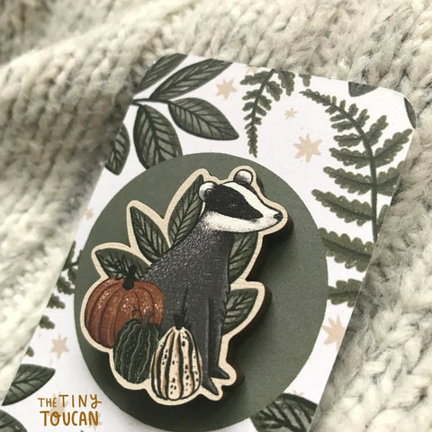 Little Badger Pin - Sprouts of Bristol