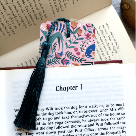 Long Dog Illustrated Bookmark with Tassel - Sprouts of Bristol