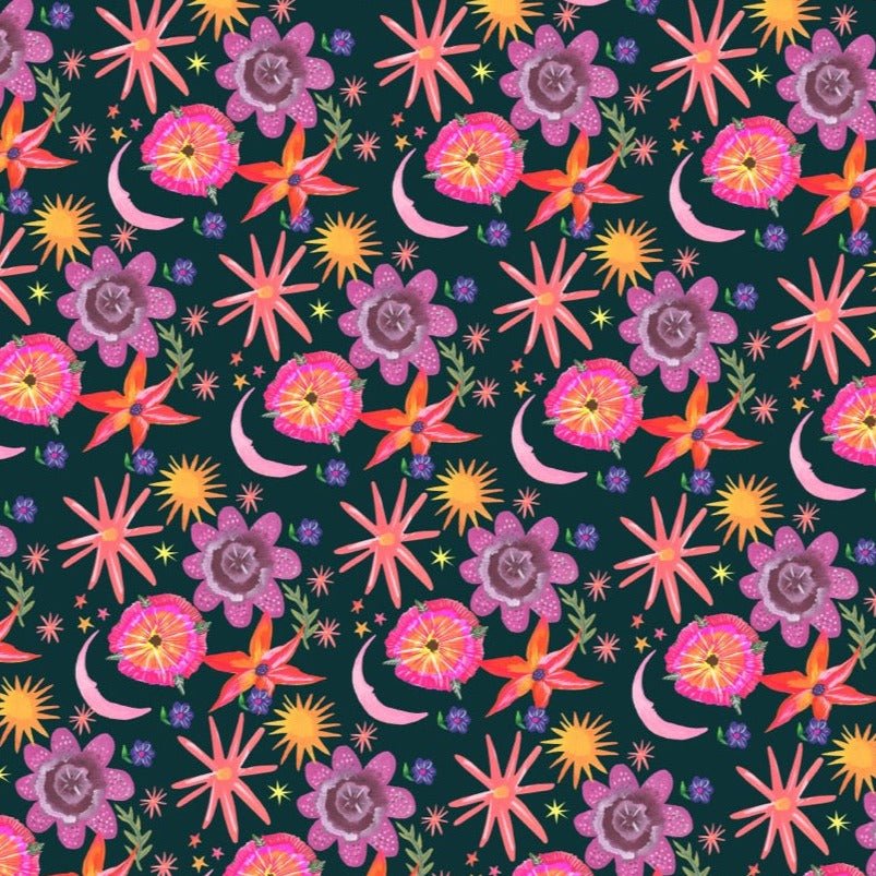 Magical Midnight Flower Power Luxury Gift Wrap - Sprouts of Bristol