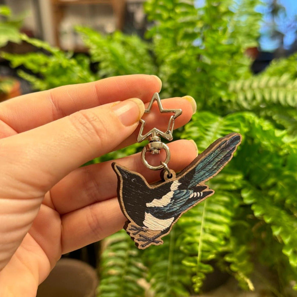 Magpie Keyring - Sprouts of Bristol