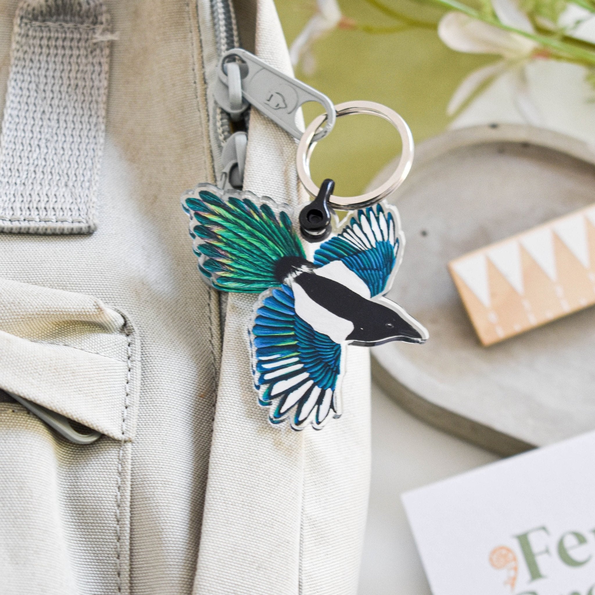 Magpie Keyring – Sprouts of Bristol