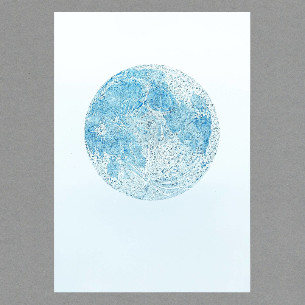 Moon Risograph Print - Sprouts of Bristol