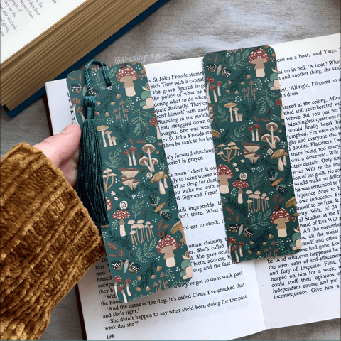 Mushies Illustrated Bookmark with Tassel - Sprouts of Bristol