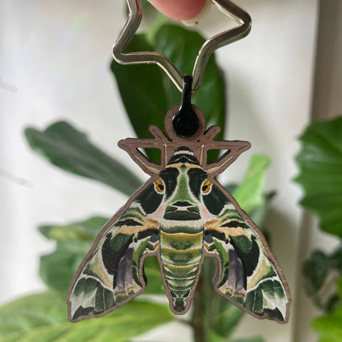 Oleander Hawk-Moth Keyring - Sprouts of Bristol