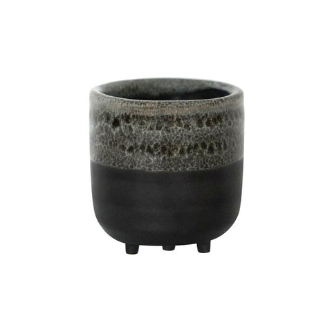 Olivine Reactive Glaze Planter with Feet - Sprouts of Bristol