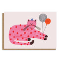 Pink Cat Greetings Card - Sprouts of Bristol