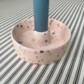 Pink Terrazzo Jesmonite Candle Basin Holder - Sprouts of Bristol